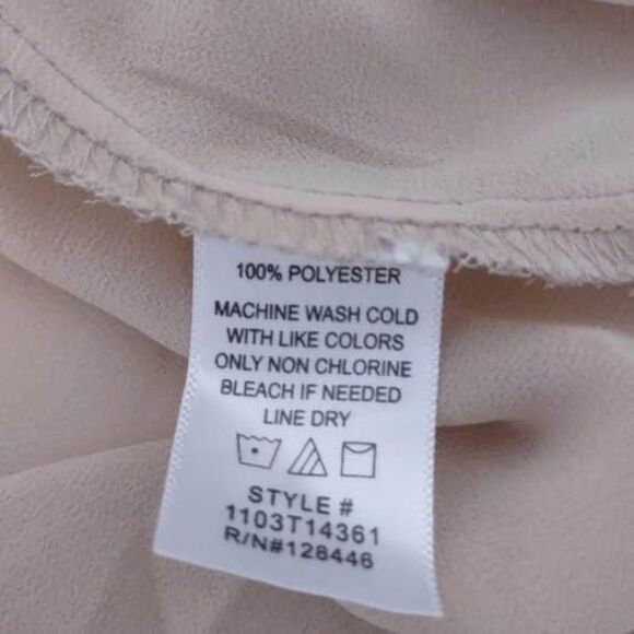 Blouse Small DNA Couture Tan Sleeveless C5352 - Picture 6 of 6